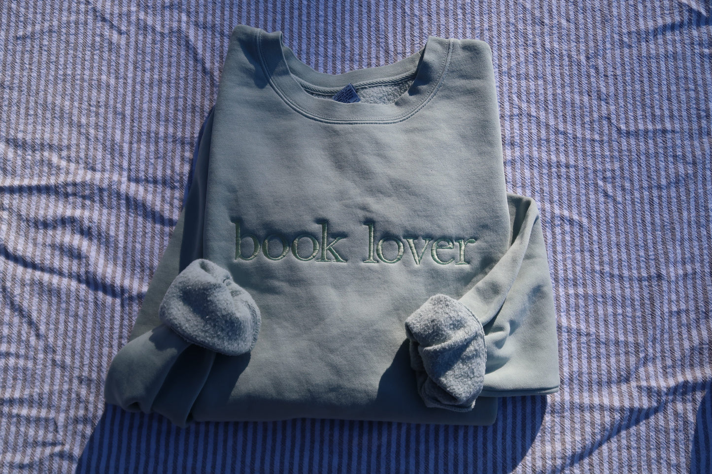 Book Lover Embroidered Crewneck