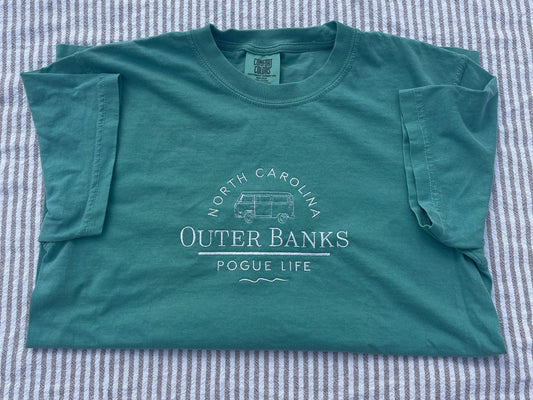 Outer Banks North Carolina Embroidered T-shirt/Pogues/OBX