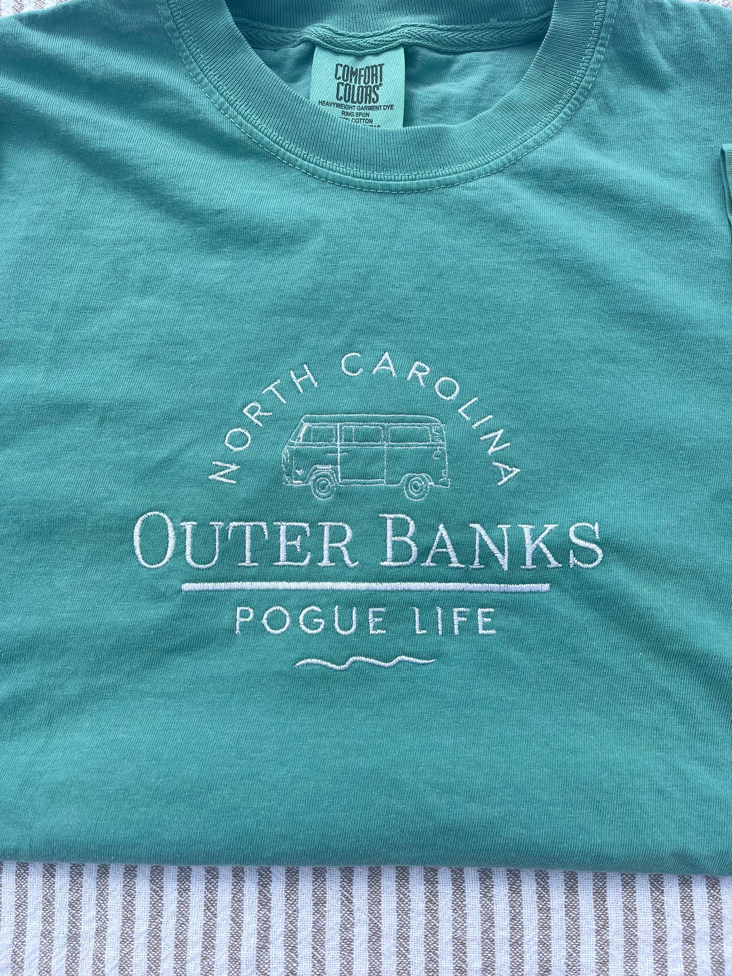 Outer Banks North Carolina Embroidered T-shirt/Pogues/OBX