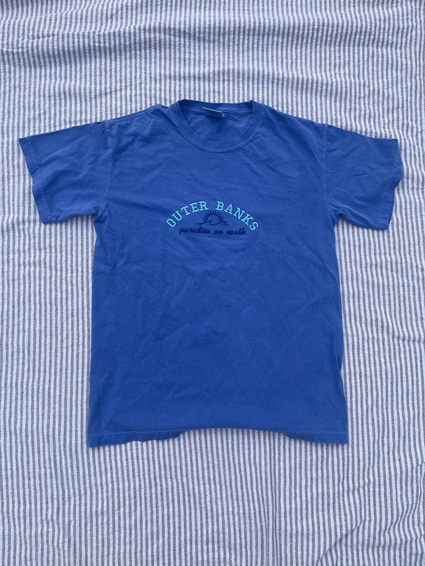 Outer Banks Embroidered T-shirt/OBX/Paradise on Earth/Pogue